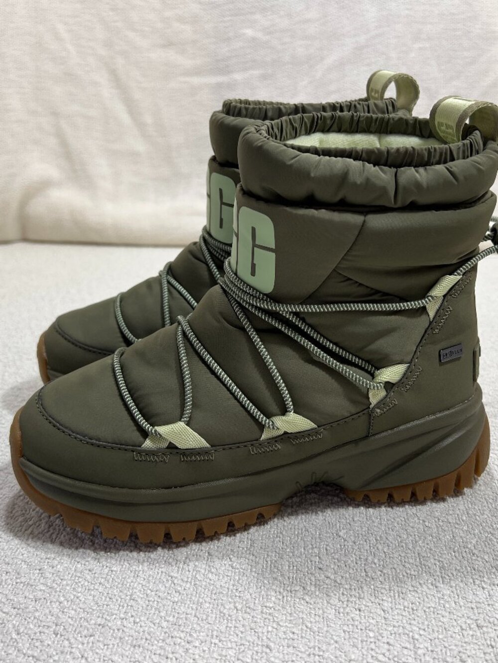 UGG Waterproof DryTech Winter Boots Olive Green Size 5 Women